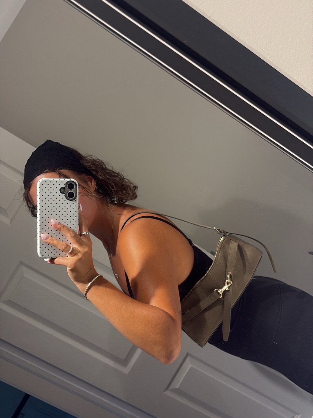 H&M Tan/Brown Shoulder Bag with Gold Accent